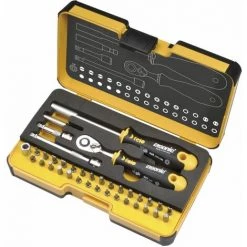FELO R-GO 36- Werkzeugsatz 1/4 Mit ERGONIC Ratsche UndZubehör In XL-Strongbox 36-tlg
