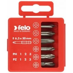 FELO Profi Bit-Box Industrie, E 6,3 X 50 Mm, 6-tlg.