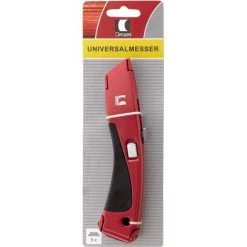 Circum Universalmesser Mit Bithalter Rot 2K-Heft + 5 Trapezklingen + Bit PH2