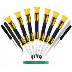 ECHOO 12-teiliges Torx-Schraubendreher-Set Mit T3 T4 T5 T6 T7 T8 T10 Sternschraubendreher, Edelstahlpinzette Und Schlitzschraubendreher PS4 Reparatur