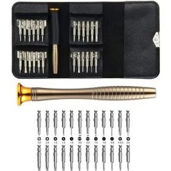 MONLY 25 In 1 Schraubendreher-Set Und Magnetische Bits Mit Etui, Magnetischer Präzisions-Schraubendreher, Torx-Schraubendreher-Set Für Handy, Laptop, Uhren, Brillen, Computer