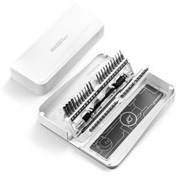 JAKEMY 47-teiliges Multifunktionales Hochpräzisions-Schraubendreher-Bits Und Steckschlüssel-Set Antriebs-Steckschlüssel-Set Premium H4 * 28 Mm CR-V-legierter Stahl Geschlitzte Torx-Stern-Sechskant-Bits Mit Magnetischem Weichem Pad Für Die Wartung Der Heimelektronik