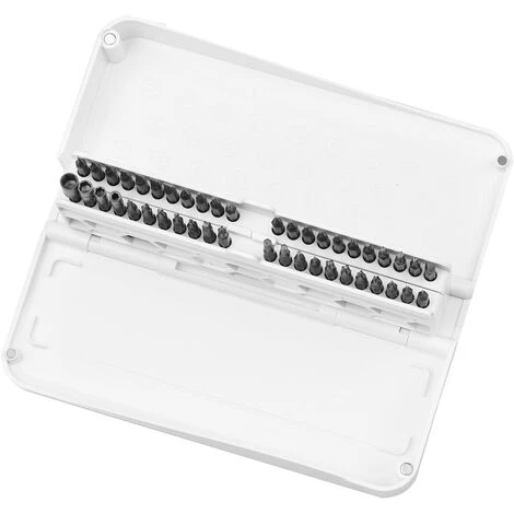 JAKEMY 47-teiliges Multifunktionales Hochpräzisions-Schraubendreher-Bits Und Steckschlüssel-Set Antriebs-Steckschlüssel-Set Premium H4 * 28 Mm CR-V-legierter Stahl Geschlitzte Torx-Stern-Sechskant-Bits Mit Magnetischem Weichem Pad Für Die Wartung Der Heimelektronik – Bild 2