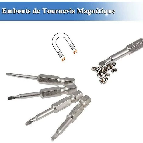 DONTODENT 5 Stücke Sechskantschaft Dreikantkopf Elektrische Schraubendreher Bits Set 50mm S2 Stahl Dreieck Spitze 6,35mm Sechskantschaft Magnetische Schraubendreher Bits 1,8/2,0/2,3/2,7/ – Bild 3