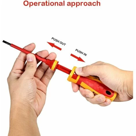 MONLY 1000 V Magnetischer Manueller Isolierter Schraubendreher-Satz, 13-teiliger Austauschbarer Isolierter Schraubendreher-Satz Mit Reparaturwerkzeugen, Elektriker-Reparaturwerkzeugen – Bild 3