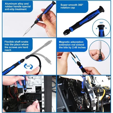 BENOBBY KIDS 126 In 1 Pr?zisions-Schraubendreher-Set Professionelles Elektronik-Reparatur-Tool-Kit F��r Die Reparatur Von Computer, PC, MacBook, Laptop, Tablet, IPhone, Xbox, Spielekonsole – Bild 2