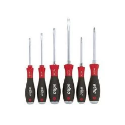 Wiha SoftFinish® Schlitz/ Kreuzschlitz-Set 6-teilig - 530 HK6 - Durchgehende Sechskantklinge - 21250